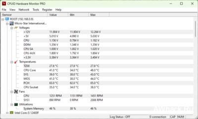 CPUID HWMonitorPro